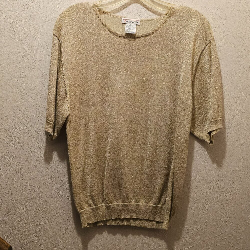 Shimmering short sleeved sweater